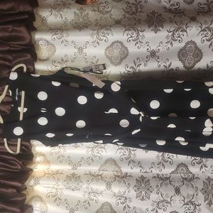 Karl Lagerfeld size 12 black and white poka dots ropper